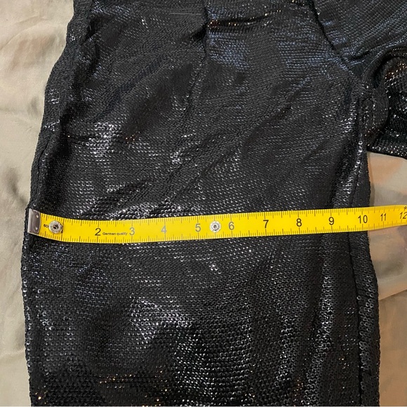 Alice + Olivia Arthur Sequin Pants Black Sequin Dress Pants Size 2 - Picture 16 of 16